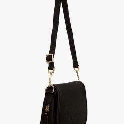 Saben Sadie Black Bubble Saddle Shoulder Bag