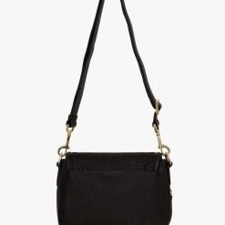 Saben Sadie Black Bubble Saddle Shoulder Bag