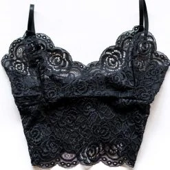 Queen Of The Foxes Tops & Tees Strappy Black Lace Bralette