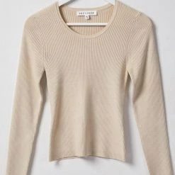 Ivy + Jack Radiant Cream LS Rib Knit Crew Neck Top 12 Ivy + Jack Radiant Cream LS Rib Knit Crew Neck Top