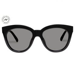 Le Specs Resumption Sustainable Black Frame With Khaki Lens Cat Eye Sunglasses Accessories