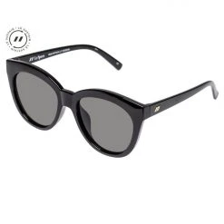 Le Specs Resumption Sustainable Black Frame With Khaki Lens Cat Eye Sunglasses Accessories