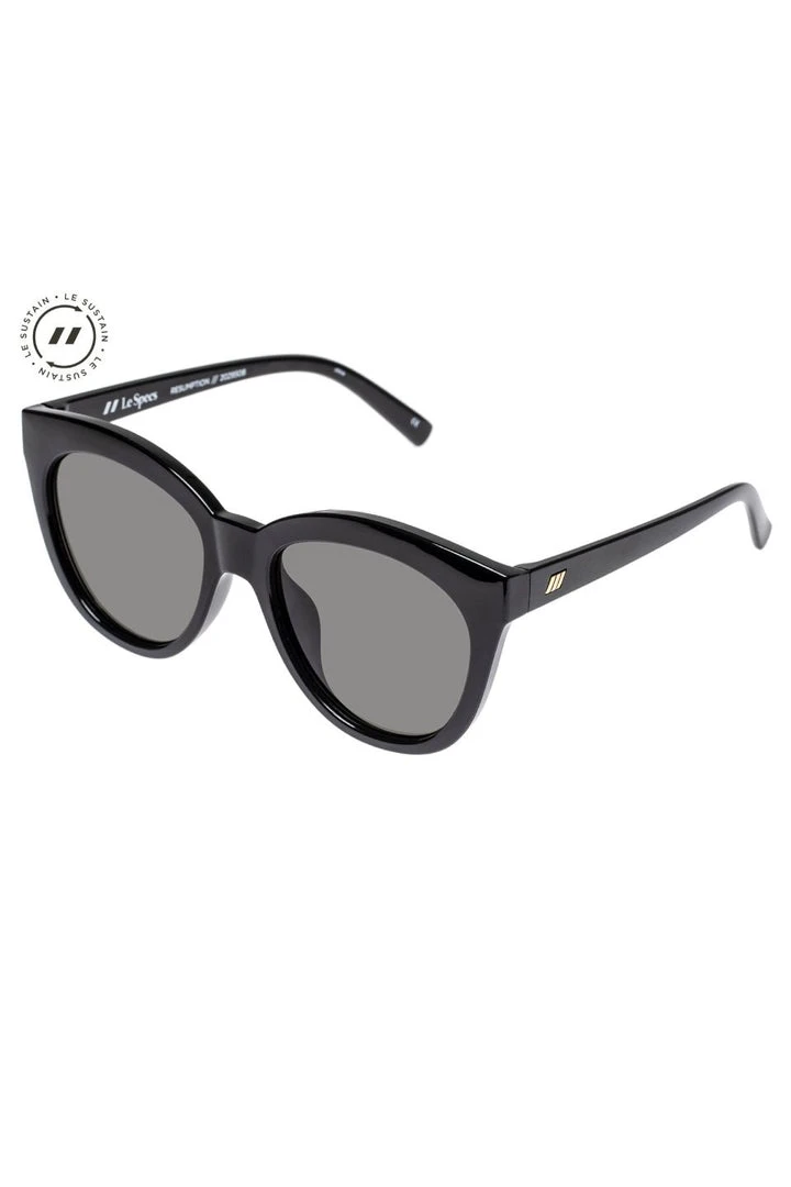 Le Specs Resumption Sustainable Black Frame With Khaki Lens Cat Eye Sunglasses Accessories 4 Le Specs Resumption Sustainable Black Frame With Khaki Lens Cat Eye Sunglasses Accessories