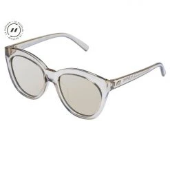 Le Specs Resumption Sustainable Stone Frame With Gold Lens Cat Eye Sunglasses