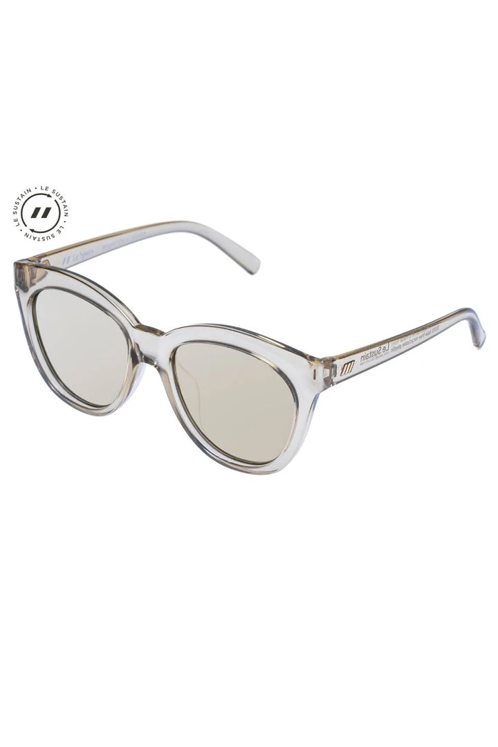 Le Specs Resumption Sustainable Stone Frame With Gold Lens Cat Eye Sunglasses 4 Le Specs Resumption Sustainable Stone Frame With Gold Lens Cat Eye Sunglasses