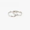 Pilgrim Rita Silver Beaten Double Ring