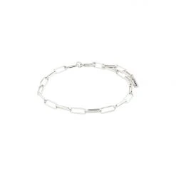 Pilgrim Accessories Ronja Rectangular Chain Link Silver Bracelet