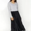 Stella + Gemma Isabella Black Pleated Midi Skirt 2 Stella + Gemma Isabella Black Pleated Midi Skirt