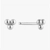 Ania Haie Modern Minimalism Small Silver Three Ball Stud Earrings Accessories