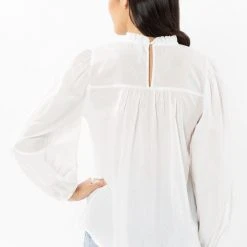 Seeking Lola Desire White Lace Front LS Top Fashion