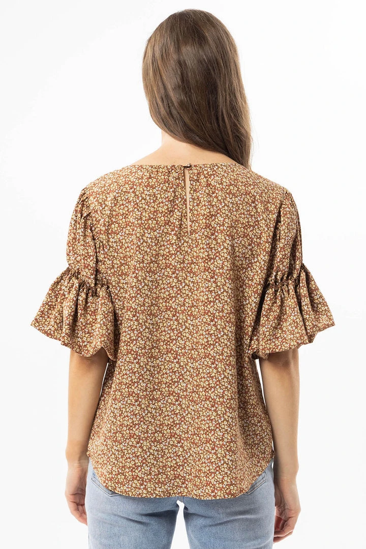 Seeking Lola Fashion Vibrant Red Ditsy Bubble Frilled SS Top 5 Seeking Lola Fashion Vibrant Red Ditsy Bubble Frilled SS Top