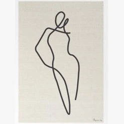 Papier HQ Homebodii Linen Slate Natural Framed A2 Print