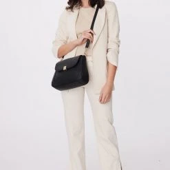 Saben Accessories Malloy Black Leather Shoulder Bag