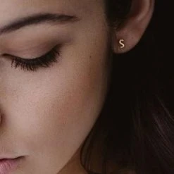 Sophie Little Letter Single Stud Gold Earring