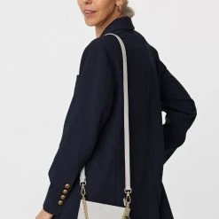 Saben Suit Separates Coco Glacier Leather Bucket Bag With Gold Chain Detail