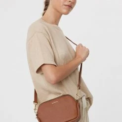 Saben Odile Tan Rectangle Shoulder Bag