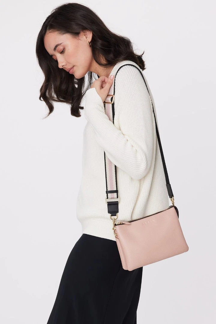 Saben Feature Black White Pink Herringbone Strap Accessories