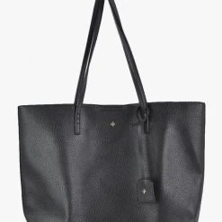 Peta + Jain Accessories Saint Black Pebble Vegan Leather Tote Bag