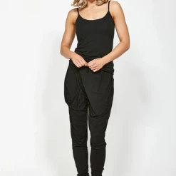 Ketz-Ke Fashion Shoestring Black Singlet