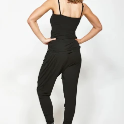 Ketz-Ke Fashion Shoestring Black Singlet