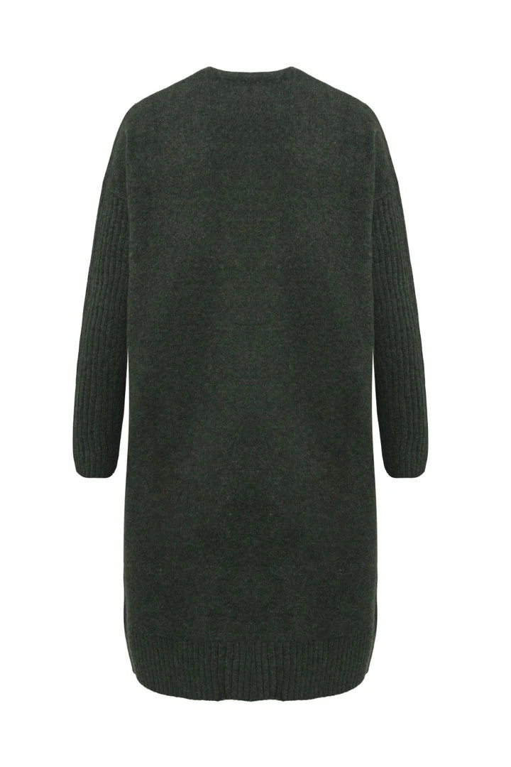 Among The Brave Secure Dark Khaki Longline Cardigan Fashion 7 Among The Brave Secure Dark Khaki Longline Cardigan Fashion