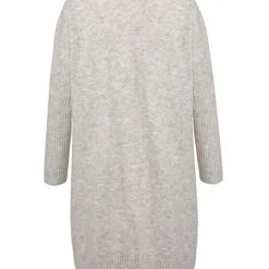 Among The Brave Fashion Secure Oat Longline Knit Cardigan With Pockets