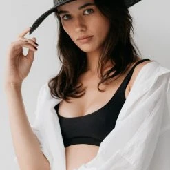 Sophie So Chic Woven Black Hat Accessories