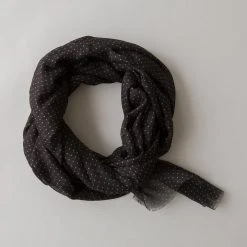 Sophie Spots Maxi Black Sand Scarf
