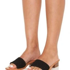 Solsana Starcy Woven Black Suede Mule Accessories