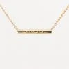 Federation Stay Gold Bar Necklace Sterling Silver 14k Gold Plated 2 Federation Stay Gold Bar Necklace Sterling Silver 14k Gold Plated