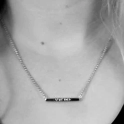 Federation Stay Gold Bar Necklace Sterling Silver 14k Gold Plated