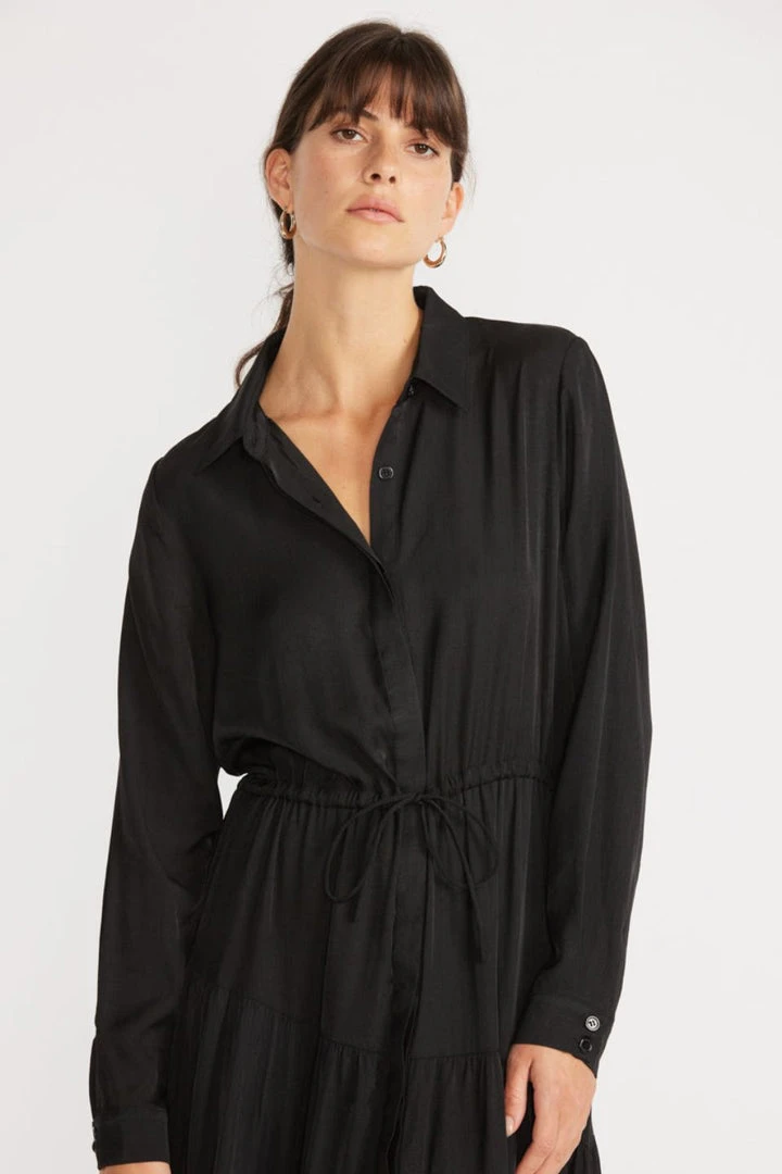 Staple The Label Fashion Stevie Black Midi Shirt Dress 4 Staple The Label Fashion Stevie Black Midi Shirt Dress