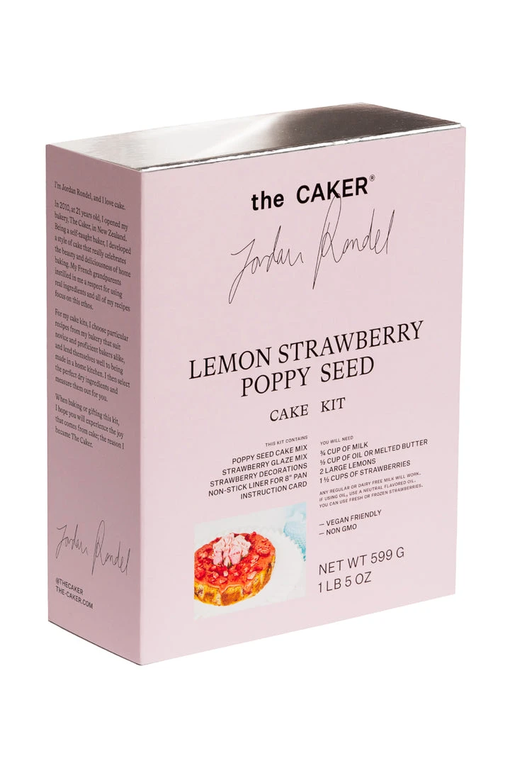 The Caker Eat & Drink Lemon, Strawberry & Poppy Seed Cake Mix 3 The Caker Eat & Drink Lemon, Strawberry & Poppy Seed Cake Mix