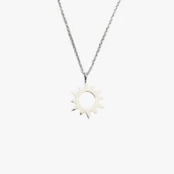 Audrey Loves Ruby Sunburst Sterling Silver Necklace