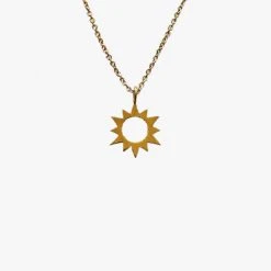 Audrey Loves Ruby Sunburst Sterling Silver 14k Gold Plated Necklace