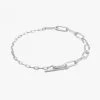 Ania Haie Accessories Chain Reaction Mixed Link T-Bar Silver Bracelet