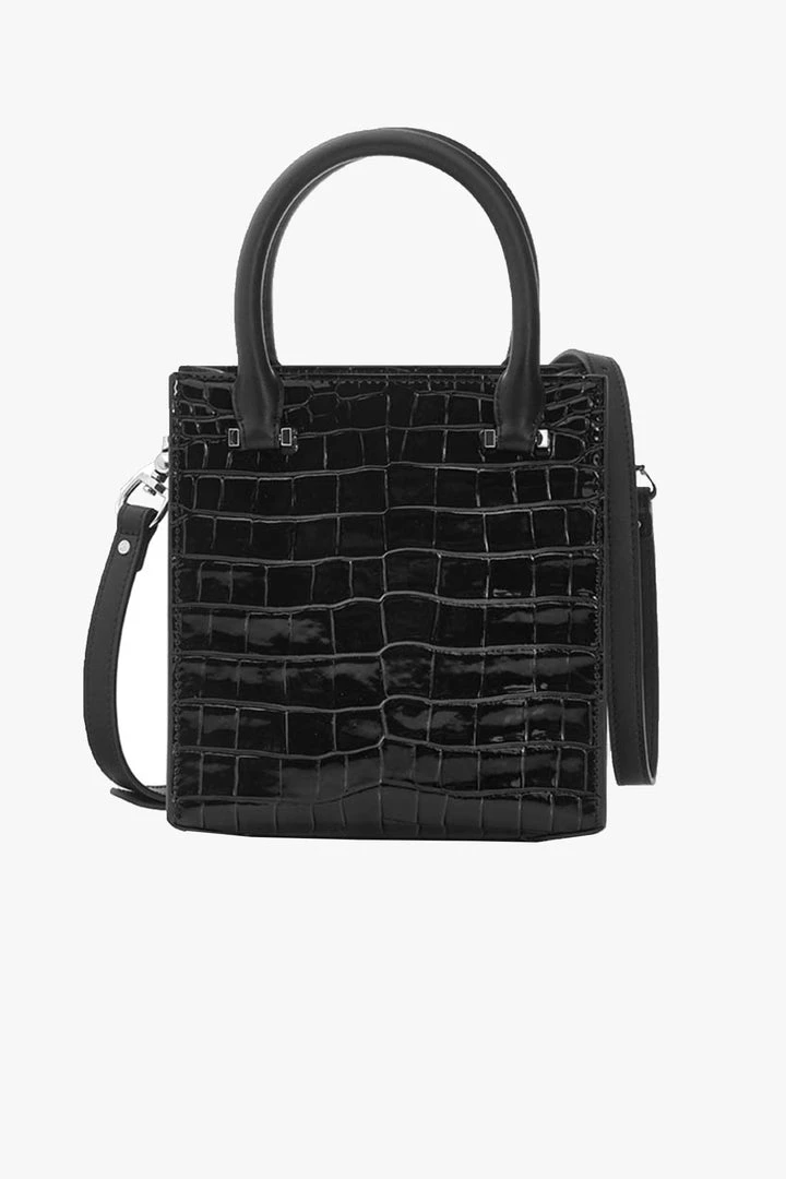 Stolen Accessories Tour Buddy Black Croc Mini Cross Body Tote Bag 4 Stolen Accessories Tour Buddy Black Croc Mini Cross Body Tote Bag