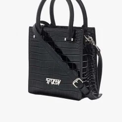 Stolen Accessories Tour Buddy Black Croc Mini Cross Body Tote Bag 7 Stolen Accessories Tour Buddy Black Croc Mini Cross Body Tote Bag