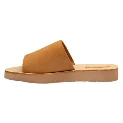 Solsana Accessories Tara Comfy Leather Slide Nude Natural Base Chunky Sole