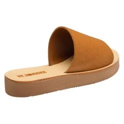 Solsana Accessories Tara Comfy Leather Slide Nude Natural Base Chunky Sole