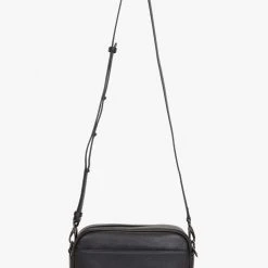 Federation The All Times Black Bubble Leather Cross Body Gunmetal Hardware Bag Accessories