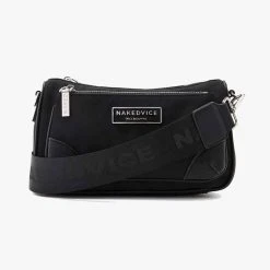 Nakedvice Accessories The Hunter Silver Hardware Black Nylon Bag