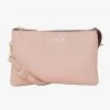 Saben Tilly Multi Pocket Tea Rose Leather Crossbody Clutch Accessories