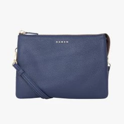 Saben Tilly's Big Sis Crossbody Navy Leather Large Clutch Accessories