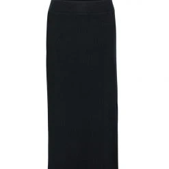 Among The Brave Fashion True Black Rib Midi Skirt