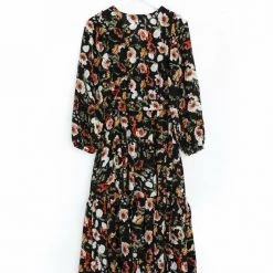 Among The Brave Twilight Large Black Floral LS Tiered Maxi Dress Fashion 11 Among The Brave Twilight Large Black Floral LS Tiered Maxi Dress Fashion