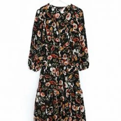 Among The Brave Twilight Large Black Floral LS Tiered Maxi Dress Fashion 10 Among The Brave Twilight Large Black Floral LS Tiered Maxi Dress Fashion