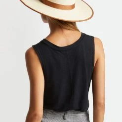 Brixton Jo Straw Rancher Natural Fedora Hat Accessories