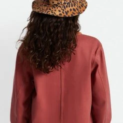 Brixton Petra Reversible Military Olive Leopard Bucket Hat Accessories