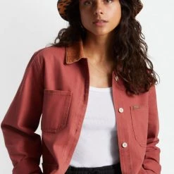 Brixton Petra Reversible Military Olive Leopard Bucket Hat Accessories